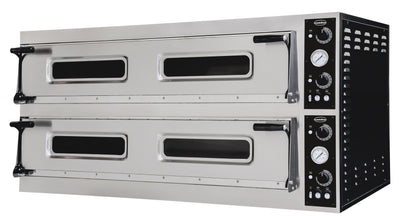 Elektrischer Pizzaofen Groß mit 2 Backkammern / 2 × 6 Pizzen Ø 40 cm / 20,4 kW / Combisteel