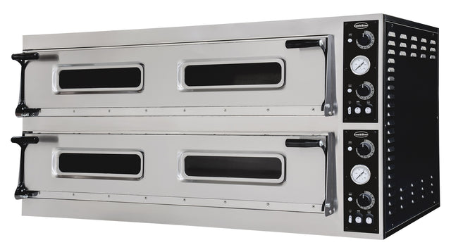 Elektrischer Combisteel Pizzaofen mit 2 Backkammern für 2 × 9 Pizzen Ø 35 cm