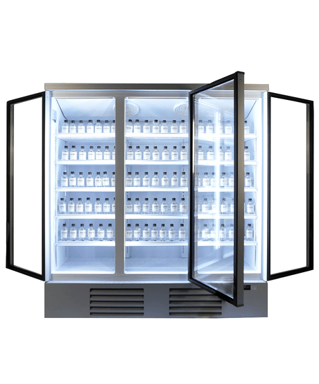 Combisteel / Getränkekühlschrank 3 Glastüren / 1530 L / Silber