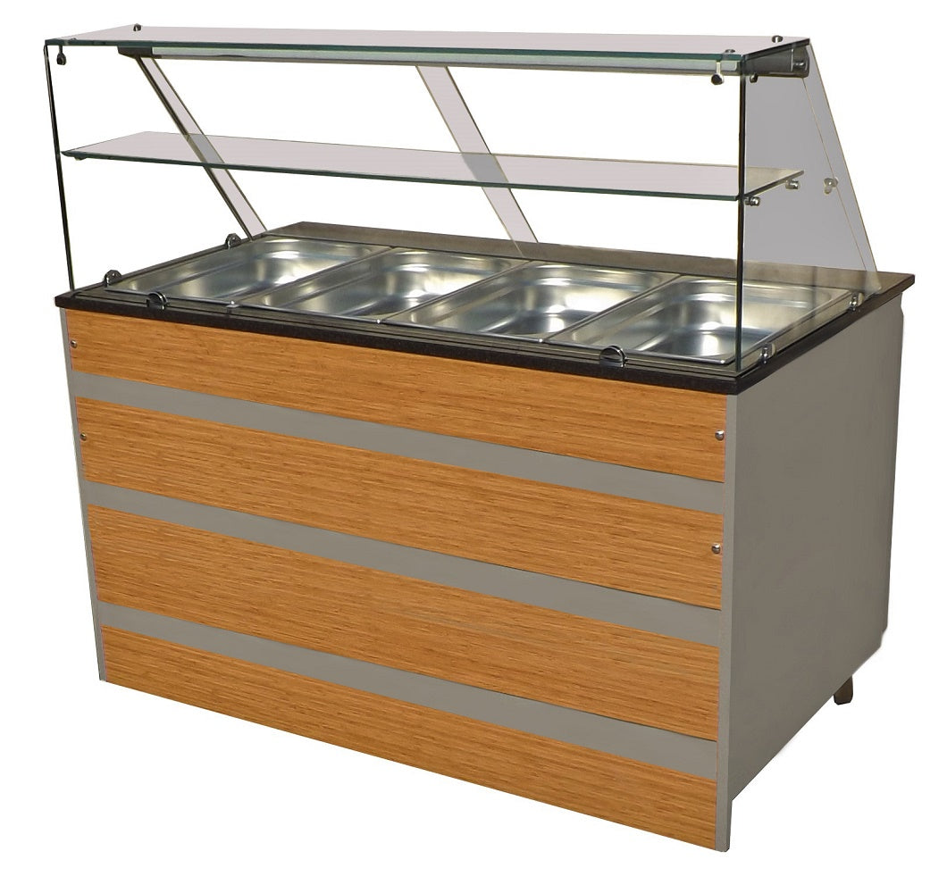 Gekühltes Buffet / 4 × 1/1 GN / Braun / 1400 × 800 × 850 mm / Combisteel