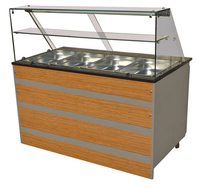 Gekühltes Buffet / 4 × 1/1 GN / Braun / 1400 × 800 × 850 mm / Combisteel
