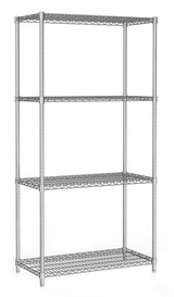 Kühlzellenregal / 4 Ebenen / Chrom / 900 × 450 × 1800 mm / Combisteel