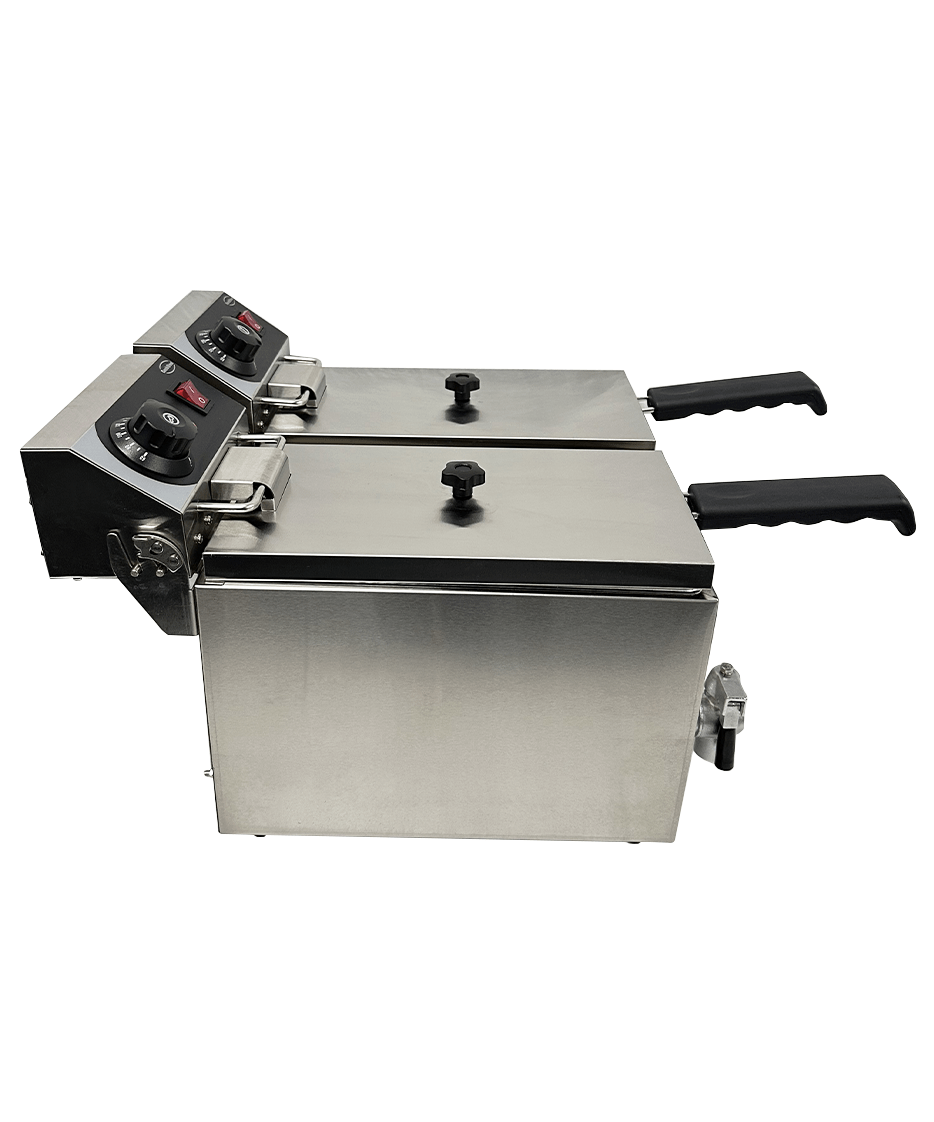 Elektrische Tischfritteuse 2 × 4 L / 2 × 2 kW / Combisteel