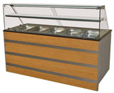Gekühltes Buffet / 5 × 1/1 GN / Braun / 1800 × 800 × 850 mm / Combisteel