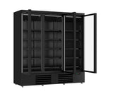 Getränkekühlschrank 3 Glastüren Schwarz JDE-1530R BL