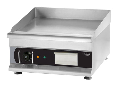 Elektrische Grillplatte / Chrom glatt / 500 mm / 3 kW / 230 V / Combisteel – elektrische Grillplatte für Gastronomie