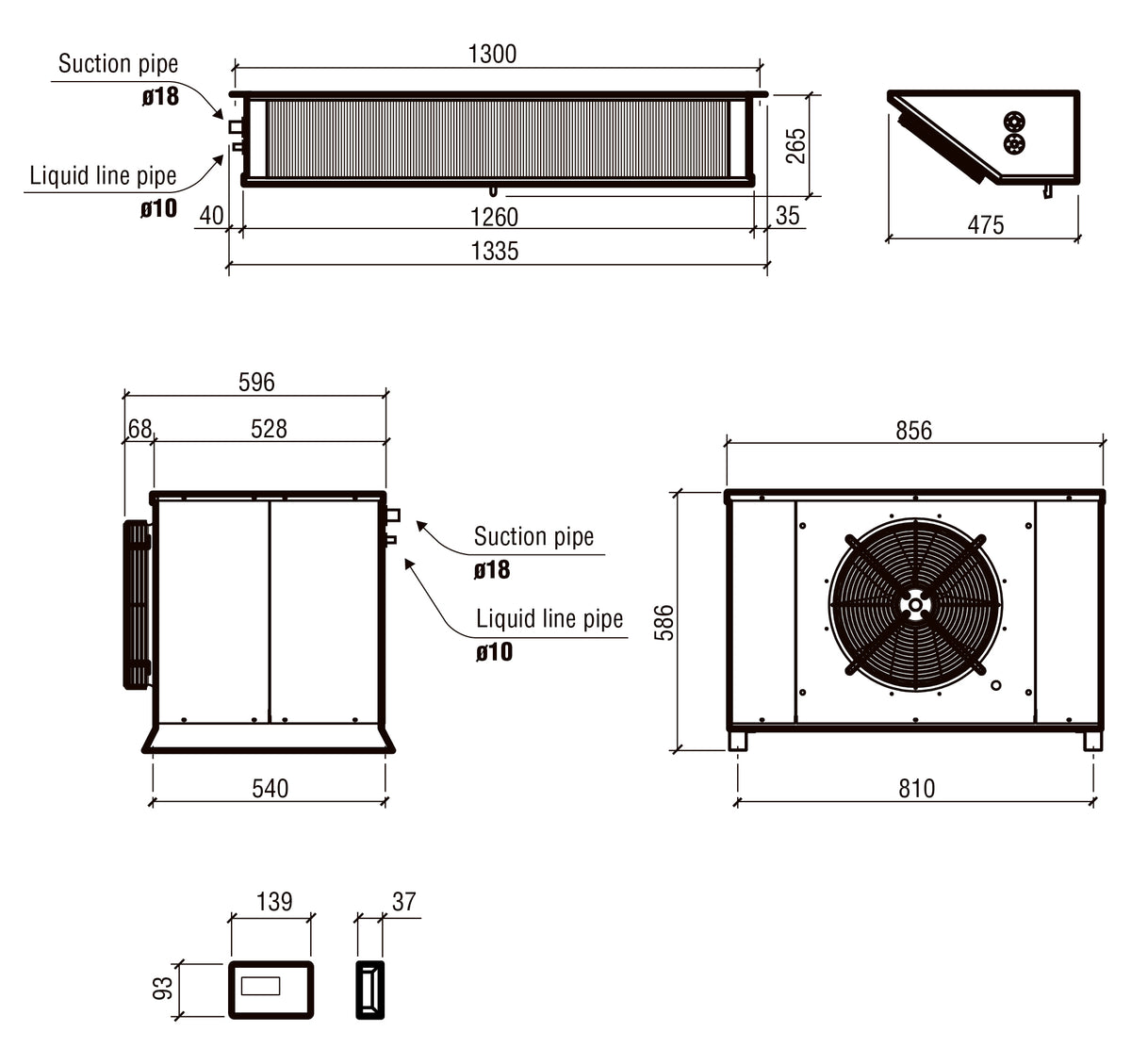 Tiefkühlaggregat / Split / 10,88–21,1 m³ / 400 V / Combisteel