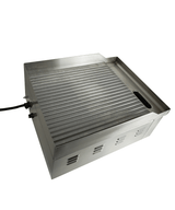 Elektrische Grillplatte / Gerillt / 360 mm / 2 kW / 230 V / Combisteel – elektrische Grillplatte für Gastronomie