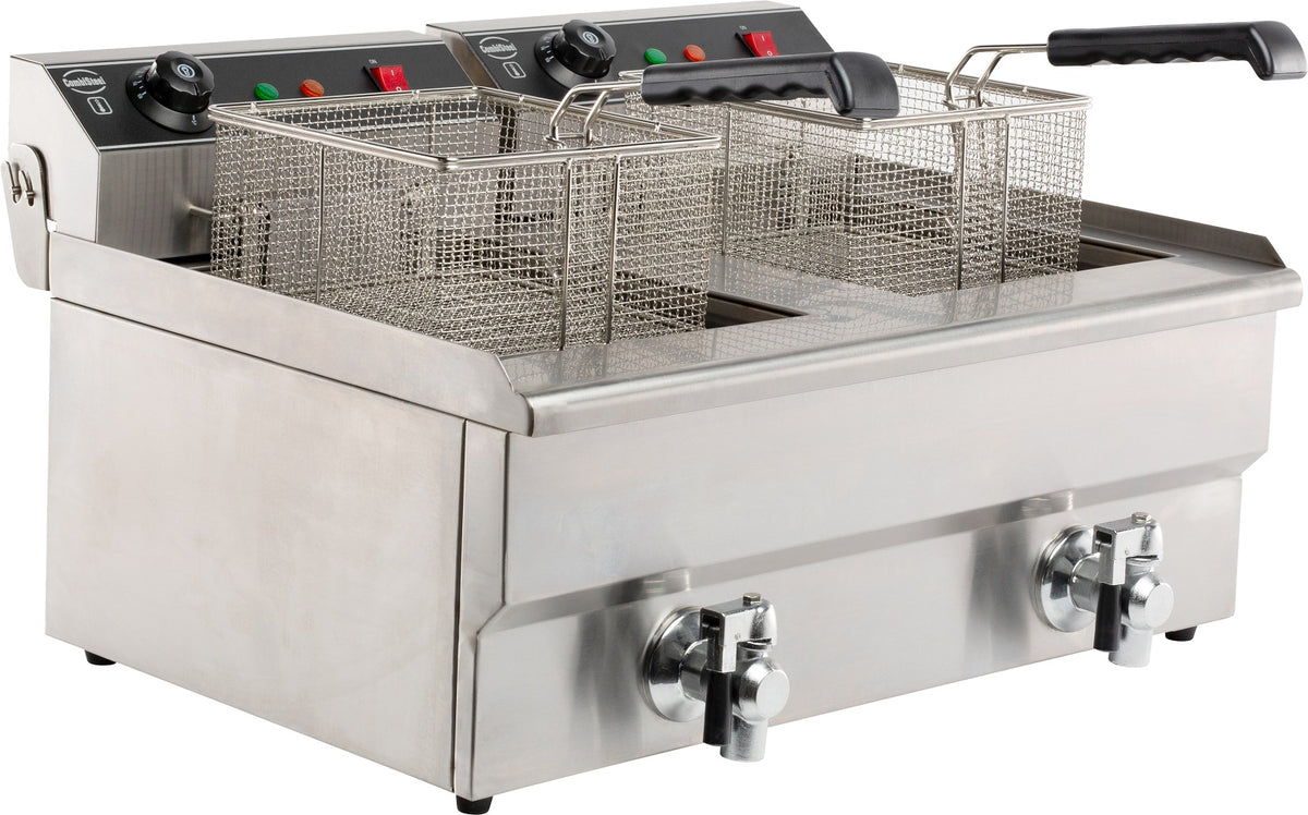 Elektrische Tischfritteuse 2 × 8 L / Combisteel