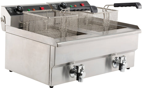 Elektrische Tischfritteuse 2 × 8 L / Combisteel