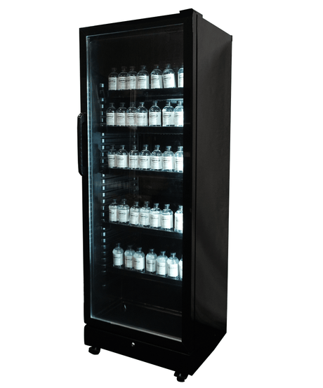 Getränkekühlschrank mit Glastür / 400 L / Schwarz / Combisteel