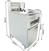 Elektrische Standfritteuse / 1 × 25 L / 18 kW / 400 V / Combisteel