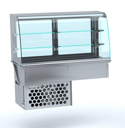 Einbaukühlvitrine / rund / geschlossen / 4/1 GN / 1440 × 720 × 1430 mm / Combisteel