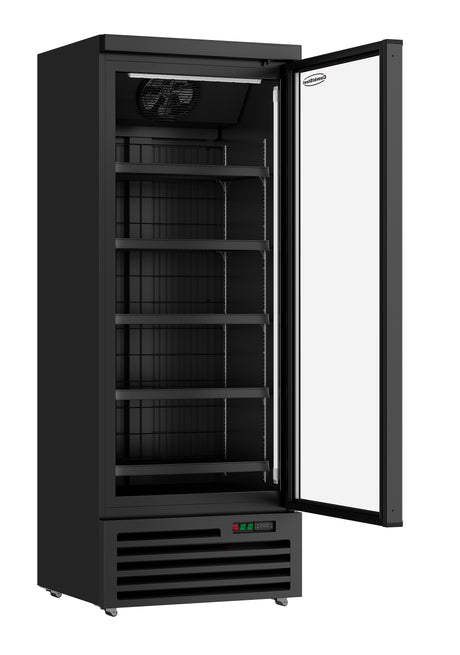 Tiefkühlschrank 1 Glastür Schwarz JDE-600F BL