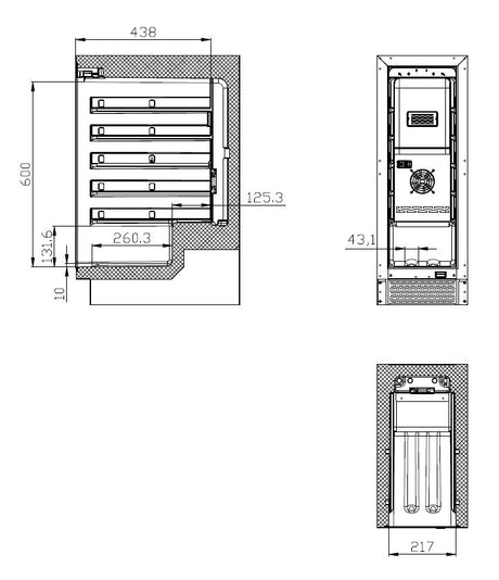 Combisteel Weinkühlschrank / 50L Single Zone