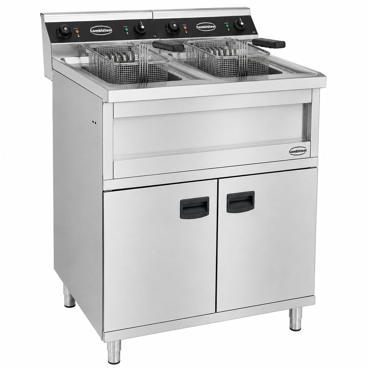 Elektrische Standfritteuse / 2 × 12 L / 2 × 6 kW / Combisteel