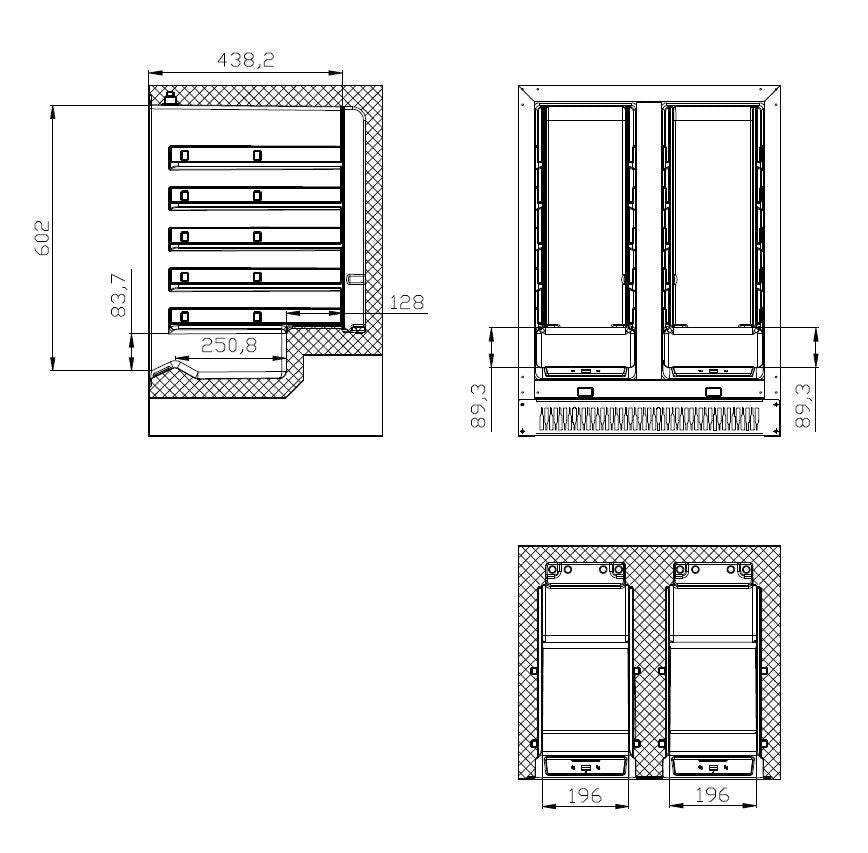 Combisteel Weinkühlschrank / 100L Dual Zone