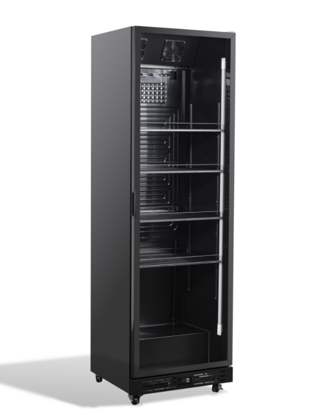 Kühlschrank 1 Glastür schwarz NAP-360
