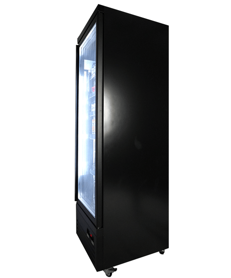 ХЛАДИЛНИК 1 СТЪКЛЕНА ВРАТА ЧЕРЕН CEB-500R BL