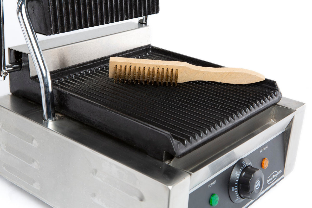 Elektrischer Kontaktgrill gerillt 1,8 kW / Combisteel – professioneller Kontaktgrill für Gastronomie