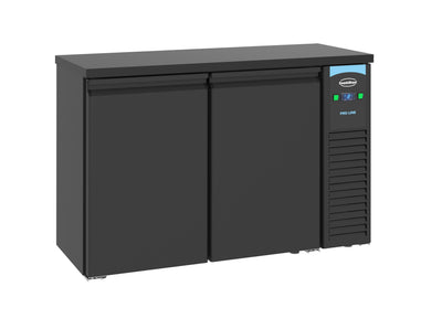 Barkühler 320 L mit 2 Glastüren / Schwarz / Combisteel