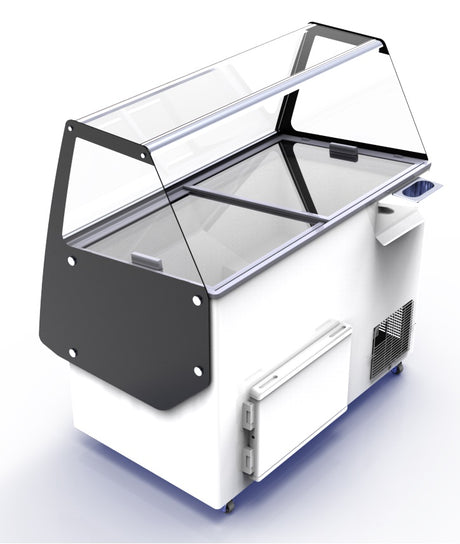 Speiseeisvitrine Ibiza 8 x 5 L / Weiß / Combisteel
