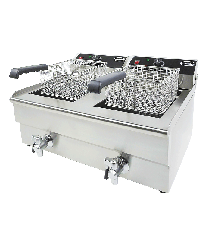 Elektrische Tischfritteuse 2 × 10 L / Combisteel