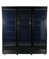 Getränkekühlschrank 3 Glastüren SCHWARZ CEB-1600R BL