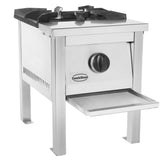 Gas-Hockerkocher / 12 kW / 1 Brenner / 400 mm / Combisteel – professioneller Hockerkocher für Gastronomie