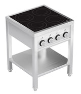 Induktionsherd mit 4 Zonen und offenem Unterbau von Combisteel