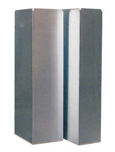 Lüftungsrohr / eckig / 300 × 300 mm / Aluminium / Combisteel