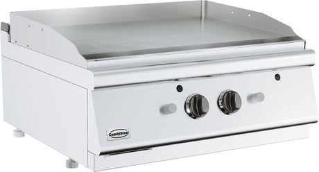 Gas-Grillplatte BASE 700 / Chrom glatt / 800 mm / 13 kW / Combisteel – professionelle Gas-Grillplatte für Gastronomie