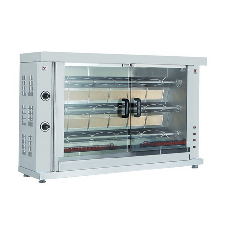 Gas Hähnchengrill / 3 Spieße / 12 kW / Combisteel – Hähnchengrill für Gastronomie und Imbiss