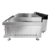 Gas-Grillplatte / Chrom glatt / 650 mm / 6 kW / Combisteel – professionelle Gas-Grillplatte für Gastronomie