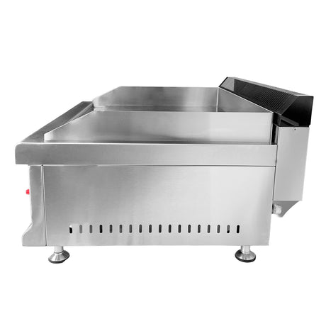 Gas-Grillplatte / Chrom glatt / 650 mm / 6 kW / Combisteel – professionelle Gas-Grillplatte für Gastronomie