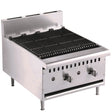 Gas-Lavasteingrill / 615 mm / 18 kW / 2 Brenner / Tischgerät / Combisteel – für professionelle Gastronomie