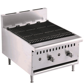 Gas-Lavasteingrill / 615 mm / 18 kW / 2 Brenner / Tischgerät / Combisteel – für professionelle Gastronomie
