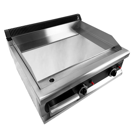 Gas-Grillplatte / Chrom glatt / 650 mm / 6 kW / Combisteel – professionelle Gas-Grillplatte für Gastronomie