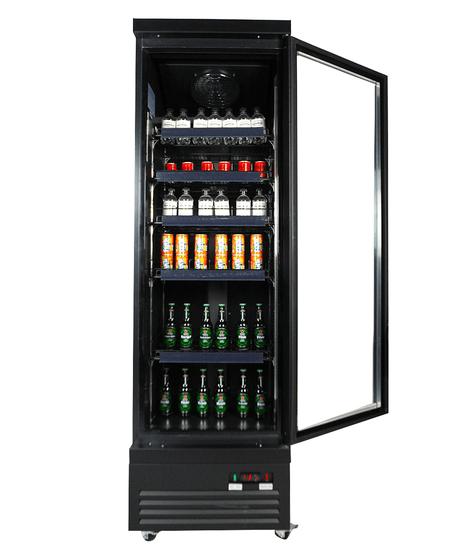 ХЛАДИЛНИК 1 СТЪКЛЕНА ВРАТА ЧЕРЕН CEB-500R BL