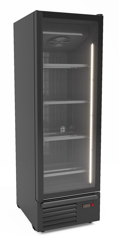 Tiefkühlschrank / 1 Glastür / Schwarz / 500 L / 666 × 852 × 2082 mm / 7072.1135 / Combisteel