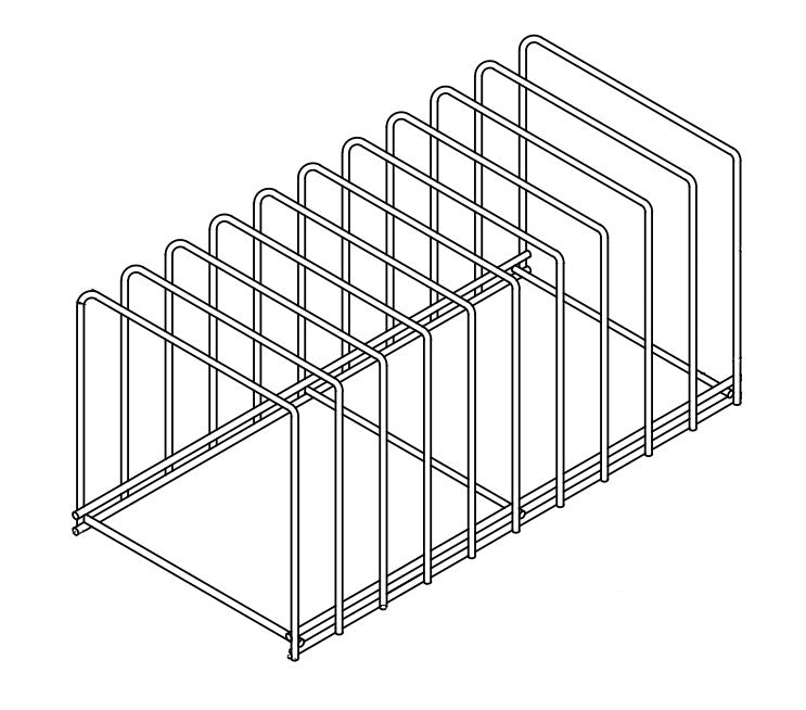 Backformen-Einsatz / 526 × 260 × 250 mm / Combisteel