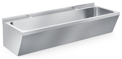 Edelstahl-Handwaschbecken doppelt / 1200 × 425 × 165 mm / Combisteel