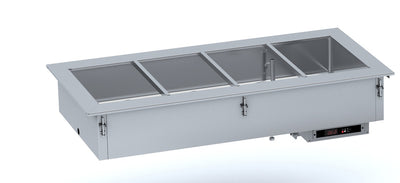 Einbau Bain-Marie / 2 × 1/1 GN / automatische Wasserbefüllung / Combisteel
