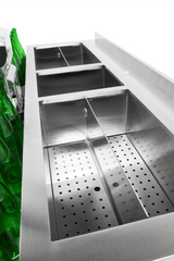 Cocktail-Bar-Station / 1600 mm / mit Spülbecken / Combisteel