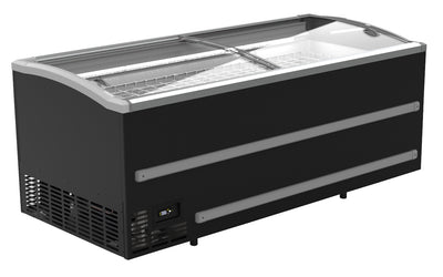 Supermarkt-Tiefkühltruhe 1136 L / 2125 mm / Schwarz / Combisteel