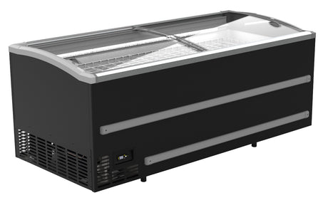 Combisteel Supermarkt-Tiefkühltruhe 1136 L Schwarz 2125 mm