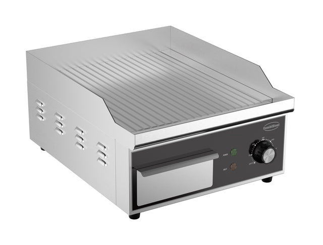 Elektrische Grillplatte / Gerillt / 360 mm / 2 kW / 230 V / Combisteel – elektrische Grillplatte für Gastronomie