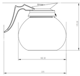 Kaffeekanne aus Glas / 1,8 L / 215 × 162 × 172 mm / 7535.0105 / Combisteel