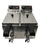 Elektrische Tischfritteuse 2 × 4 L / 2 × 2 kW / Combisteel