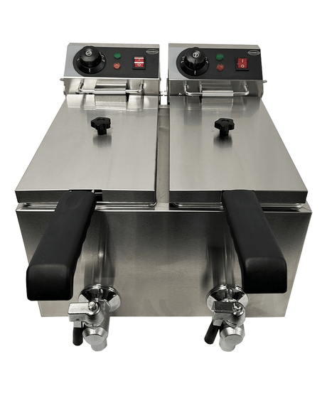 Elektrische Tischfritteuse 2 × 4 L / 2 × 2 kW / Combisteel